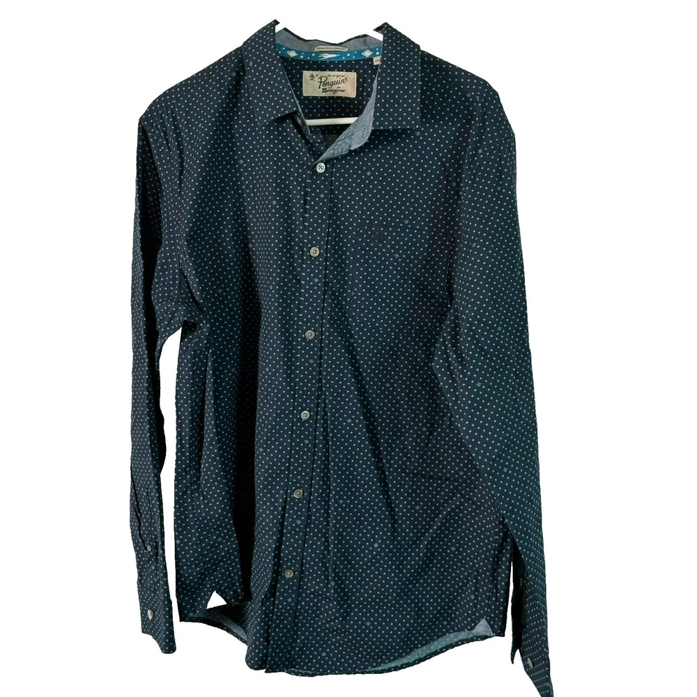 Original Penguin By Munsingwear Shirt Mens Large Heritage Slim Fit Button Down